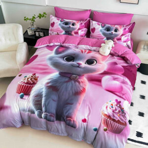 5Д спален комплект от 6 части с ластик-Коте с кексче