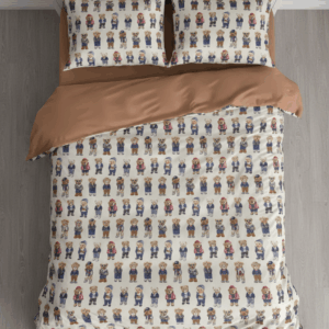 Спален комплект от 4 части с ластик -Теди мууд